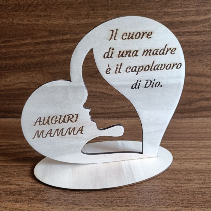 Cuore mamma con frase